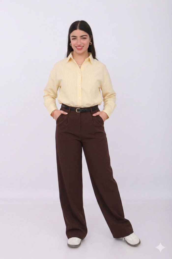 Ensemble Chic Femme – Chemise + Pantalon Large – Image 14