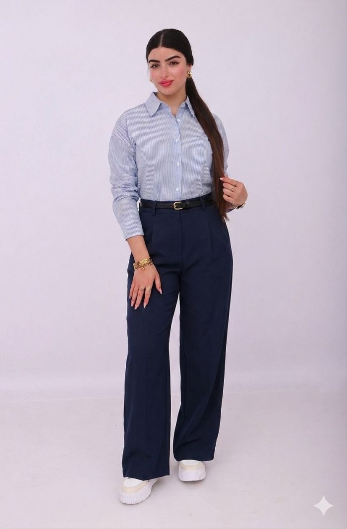 Ensemble Chic Femme – Chemise + Pantalon Large – Image 13