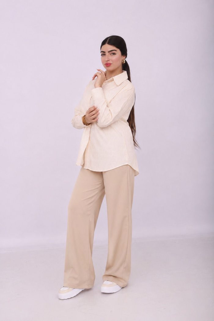 Ensemble Chic Femme – Chemise + Pantalon Large – Image 7