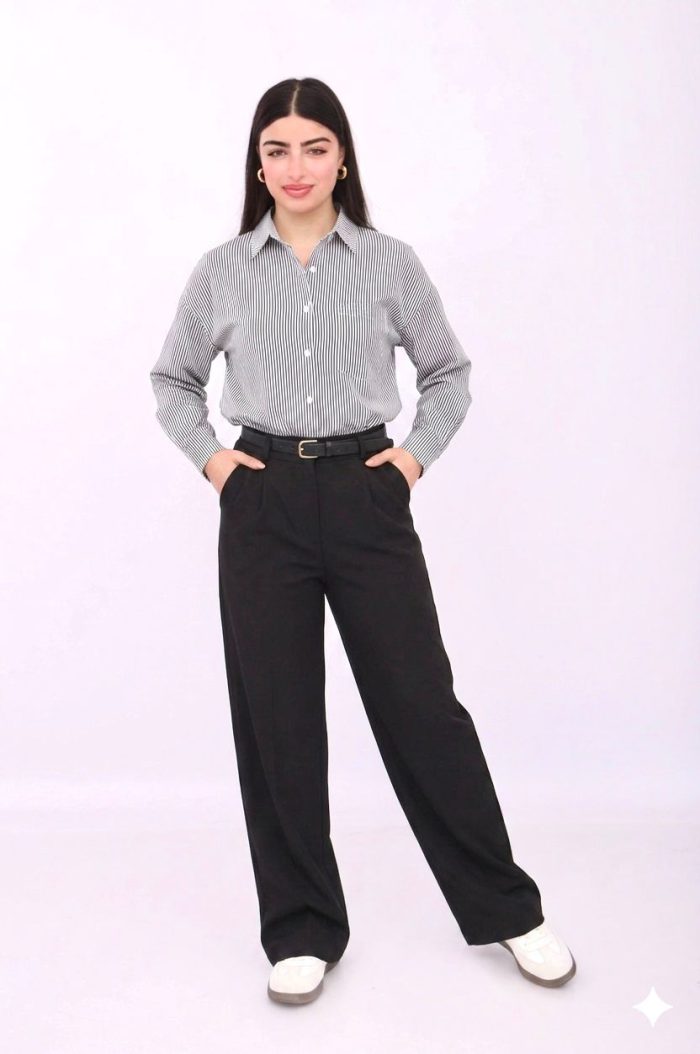 Ensemble Chic Femme – Chemise + Pantalon Large – Image 5