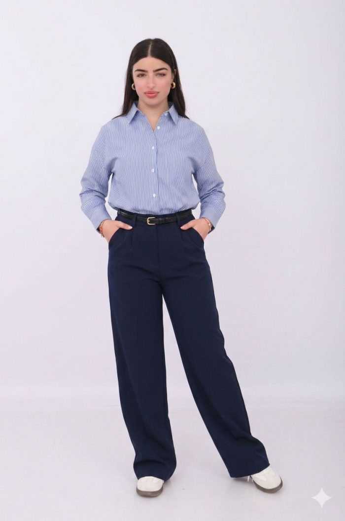 Ensemble Chic Femme – Chemise + Pantalon Large – Image 4